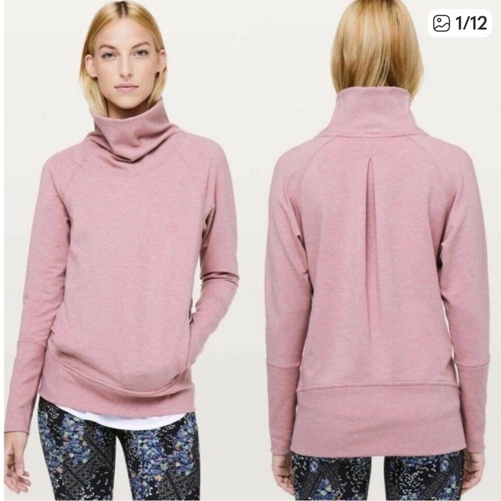 Lululemon High lines pullover heathered vintage mauve